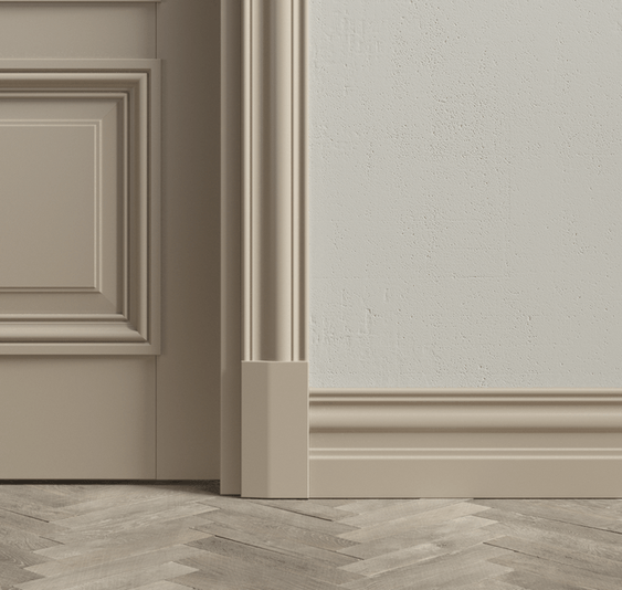 Плинтус Плинтус Высокий классический. Цвет Матовый бисквитный. Коллекция Плинтус Высокий классический. Картинка.