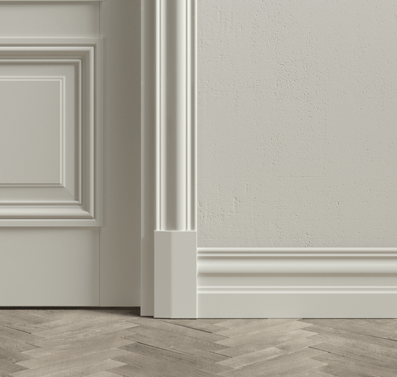 Плинтус Плинтус Высокий классический. Цвет Матовый светло-серый. Коллекция Плинтус Высокий классический. Картинка.