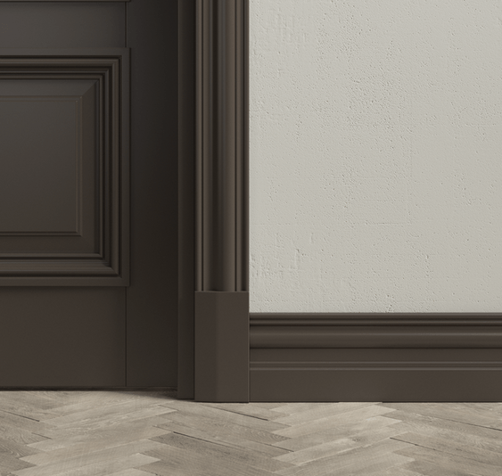 Плинтус Плинтус Высокий классический. Цвет Матовый антрацит. Коллекция Плинтус Высокий классический. Картинка.