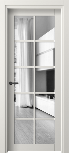 Дверь межкомнатная 2106 СТБЛ Двустороннее зеркало. Цвет Софт-тач белоснежный. Материал Полипропилен. Коллекция Neo. Картинка.