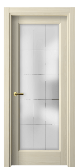 Дверь межкомнатная 1402 МОЯ Cатинированное стекло лофт. Цвет Молочный ясень. Материал Ciplex ламинатин. Коллекция Galant. Картинка.
