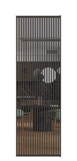 Дверь межкомнатная АЛПЛ040.07 Crystalvision ААН. Цвет Алюминий антрацит. Материал Алюминий в эмали. Коллекция Formato. Картинка.