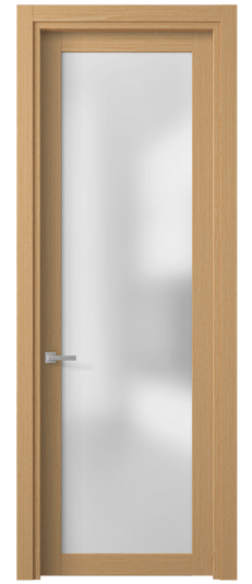 Дверь межкомнатная 2102 МШНДП САТ. Цвет Дуб песочный матовый. Материал Мультишпон Naturwood. Коллекция Planum. Картинка.
