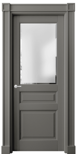 Дверь межкомнатная 6304 БКЛС САТ-Ф. Цвет Бук классический серый. Материал Массив бука эмаль. Коллекция Toscana Plano. Картинка.