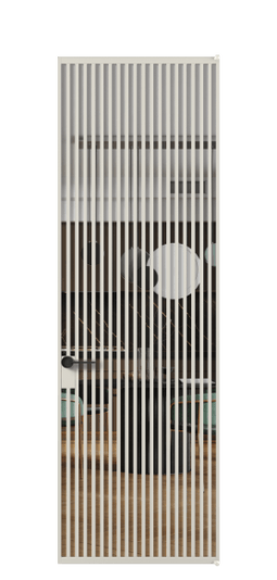 Дверь межкомнатная АЛПЛ040.07 Crystalvision АОС. Цвет Алюминий облачно-серый. Материал Алюминий в эмали. Коллекция Формато. Картинка.