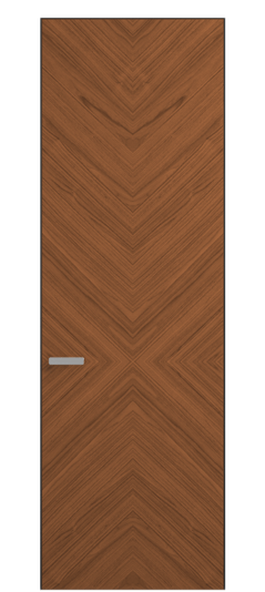 Дверь межкомнатная ПУ 0205 ОМДМР Орех медный матовый. Цвет Орех медный матовый рифт. Материал Радиальный шпон Naturwood. Коллекция Rift. Картинка.