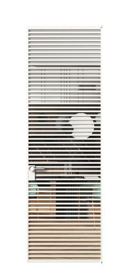 Дверь межкомнатная АЛПЛ040.06 Crystalvision БЕЛ. Цвет Алюминий Белый. Материал Алюминий. Коллекция Formato. Картинка.