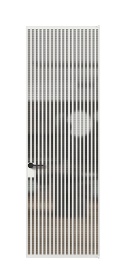 Дверь межкомнатная АЛПЛ040.07 Mesh silver АБЛ. Цвет Алюминий белоснежный. Материал Алюминий в эмали. Коллекция Formato. Картинка.