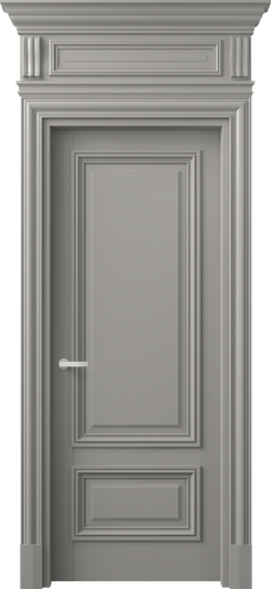 Дверь межкомнатная 7307 МНСР . Цвет Матовый нейтральный серый. Материал Гладкая эмаль. Коллекция Антик. Картинка.