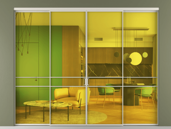 Алюминевая перегородка АЛПР 040.02_АОС_ПРОЗ ЖЕЛ_new. Цвет Алюминий облачно-серый. Материал Алюминий в эмали. Коллекция Перегородка Formato внутри проёма 4 створки. Фото. Алюминевая перегородка АЛПР 040.02_АОС_ПРОЗ ЖЕЛ_new. Цвет Алюминий облачно-серый. Материал Алюминий в эмали. Коллекция Перегородка Formato внутри проёма 4 створки. Картинка.