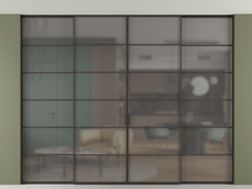 Перегородка Formato внутри проёма четырёхстворчатая со скрытым креплением в потолок