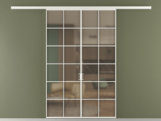 Перегородка Формато вдоль стены 2 створки