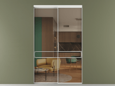 Перегородка Формато внутри проёма 2 створки