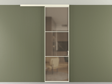 Перегородка Формато вдоль стены на потолок 1 створка