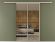 Перегородка Формато вдоль стены 2 створки