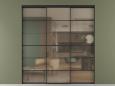 Перегородка Formato внутри проёма трёхстворчатая