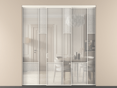 Перегородка Мозаик внутри проёма 3 створки