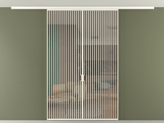 Перегородка Формато вдоль стены на потолок 2 створки