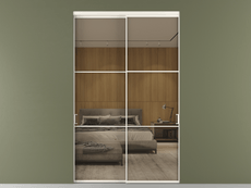 Перегородка Formato внутри проёма 2 створки