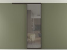 Перегородка Formato вдоль стены на потолок 1 створка