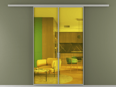 Перегородка Formato вдоль стены 2 створки