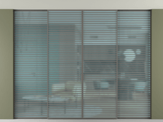 Перегородка Формато внутри проёма скрытое крепление в потолок 4 створки