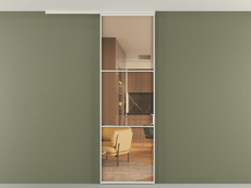 Перегородка Формато вдоль стены на потолок 1 створка