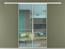 Перегородка Формато вдоль стены 2 створки