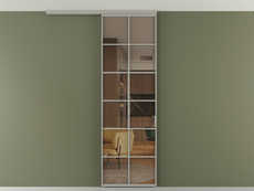 Перегородка Formato вдоль стены на потолок 1 створка