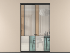 Перегородка Мозаик внутри проёма 2 створки