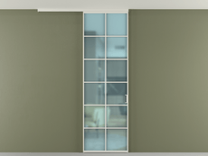 Перегородка Формато вдоль стены на потолок 1 створка