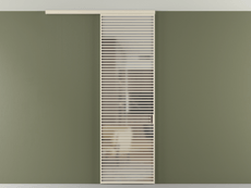 Перегородка Формато вдоль стены на потолок 1 створка