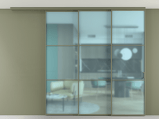 Перегородка Formato вдоль стены на потолок телескопик синхро 3