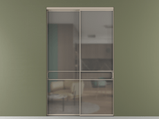 Перегородка Формато внутри проёма 2 створки