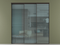 Перегородка Формато внутри проёма 3 створки с синхронным механизмом