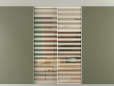 Перегородка Формато внутри проёма скрытое крепление в потолок 2 створки