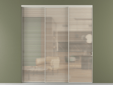 Перегородка Формато внутри проёма 3 створки с синхронным механизмом