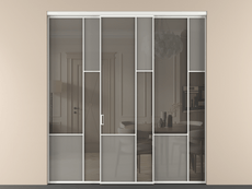 Перегородка Mosaic внутри проёма 3 створки