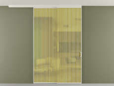 Перегородка Formato вдоль стены на потолок 2 створки с синхронным механизмом