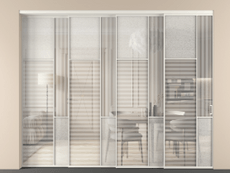 Перегородка Mosaic внутри проёма телескопик синхро 3