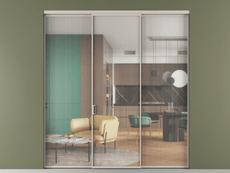 Перегородка Формато внутри проёма 3 створки