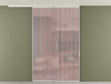 Перегородка Формато вдоль стены на потолок 2 створки с синхронным механизмом