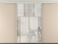 Перегородка Мозаик вдоль стены на потолок 2 створки