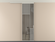 Перегородка Мозаик вдоль стены на потолок 1 створка