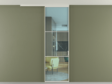 Перегородка Формато вдоль стены на потолок 1 створка