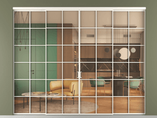 Перегородка Formato внутри проёма 4 створки