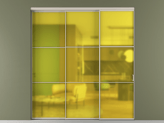 Перегородка Формато внутри проёма 3 створки с синхронным механизмом