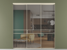 Перегородка Formato внутри проёма 3 створки