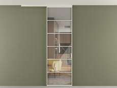 Перегородка Формато вдоль стены на потолок 1 створка