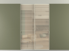 Перегородка Формато внутри проёма скрытое крепление в потолок 2 створки